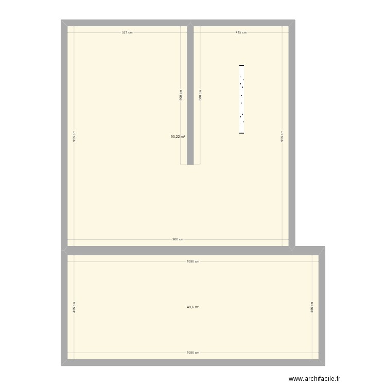 S3 S3 S3. Plan de 2 pièces et 140 m2