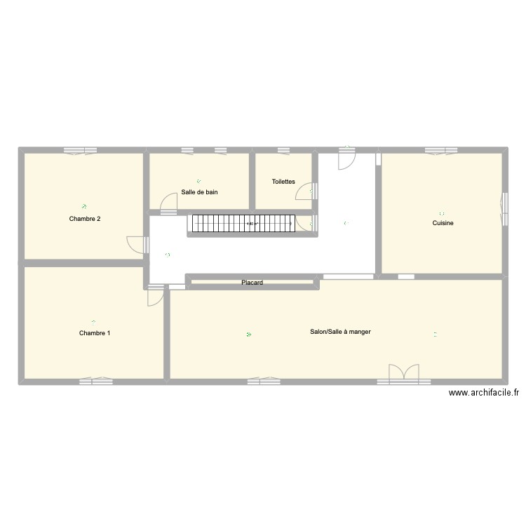 Maison. Plan de 8 pièces et 194 m2