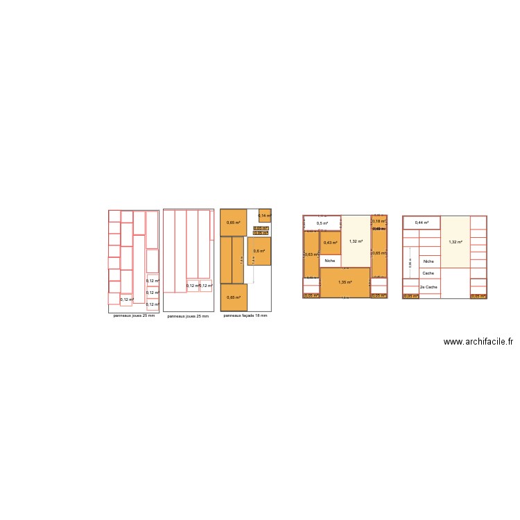 projet aménagement tete de lit ch bleue. Plan de 0 pièce et 0 m2