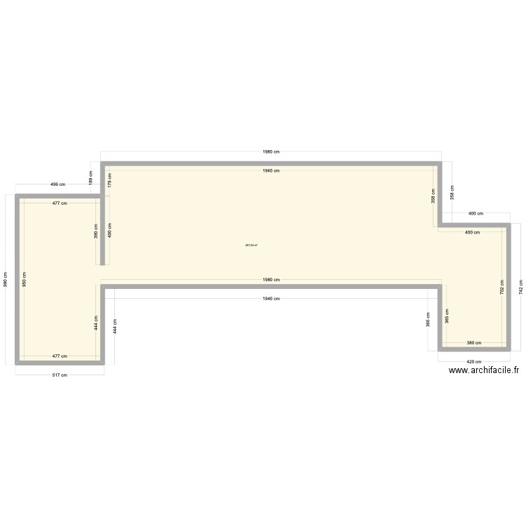 Margaux. Plan de 1 pièce et 208 m2