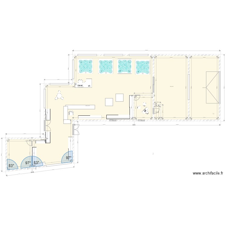 bessard piscine . Plan de 6 pièces et 310 m2