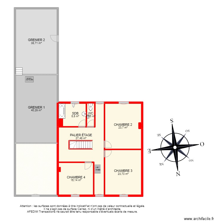 BI 16441 - . Plan de 37 pièces et 619 m2