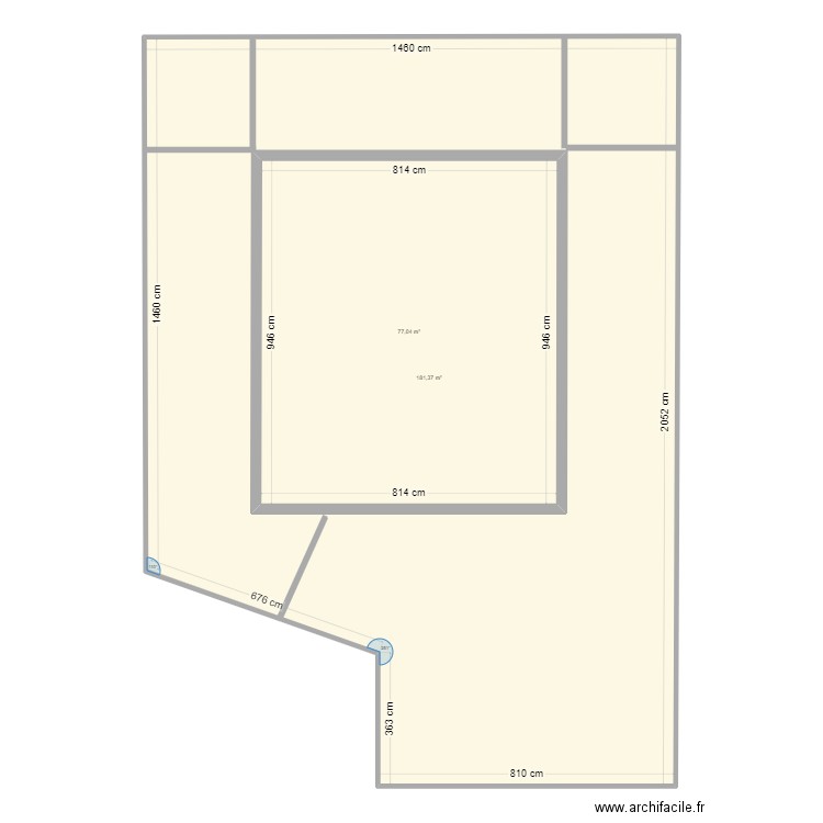 Maison Maraichers 2. Plan de 2 pièces et 345 m2