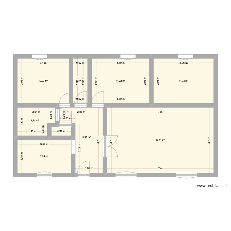 MAISON DIEMOZ. Plan de 9 pièces et 88 m2