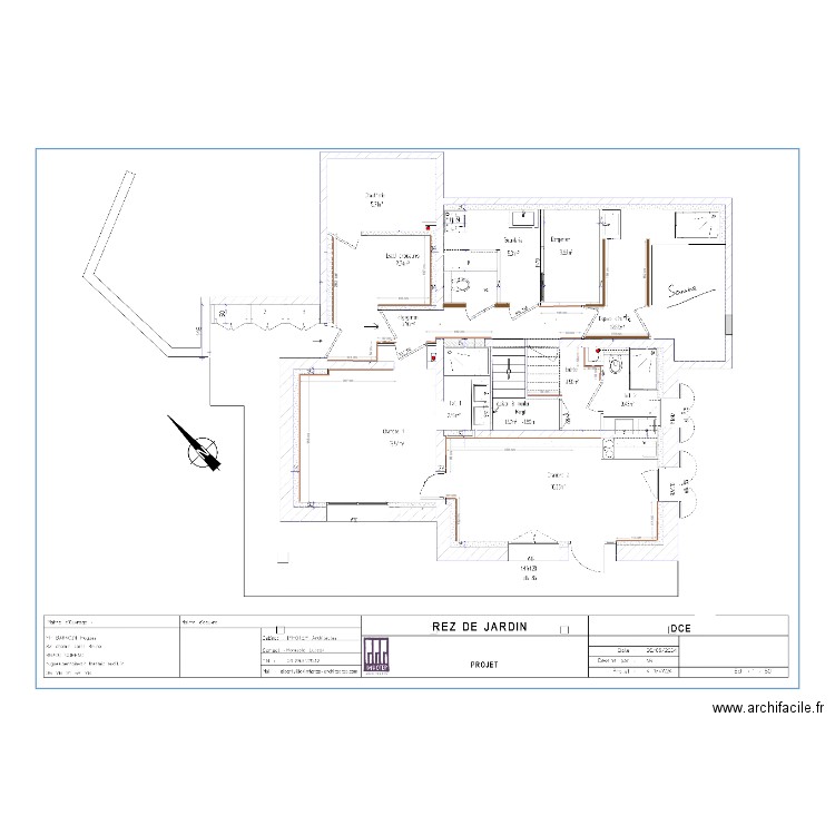 RDJ lambris verticaux. Plan de 0 pièce et 0 m2