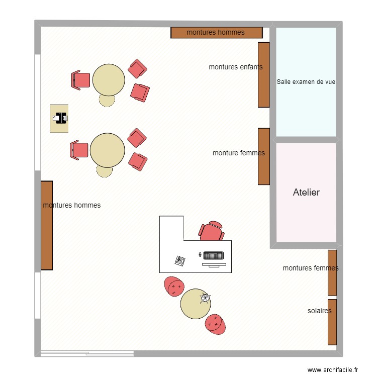 piéraut magasin. Plan de 3 pièces et 173 m2