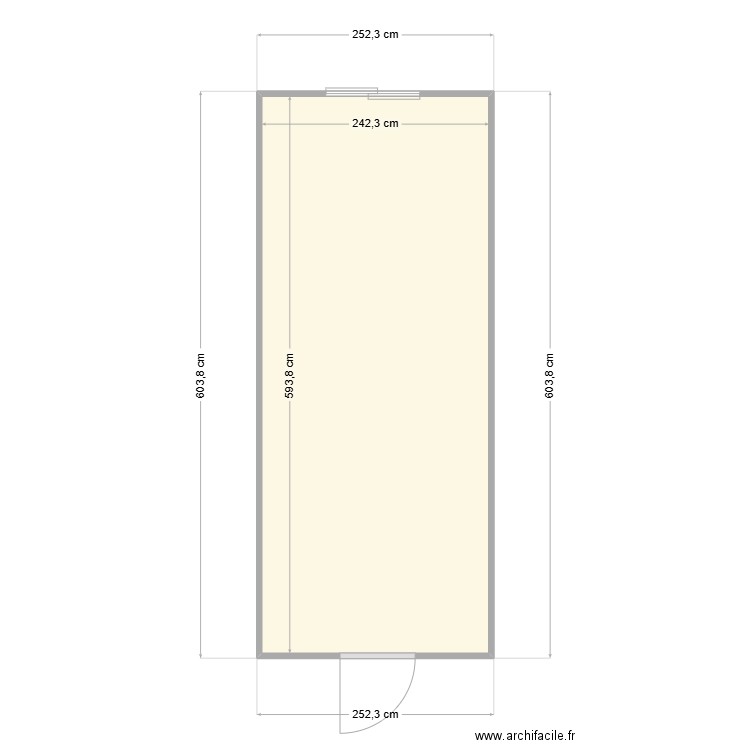 MODESTE MAYRON CHANTIER ECHIROLLE. Plan de 1 pièce et 14 m2