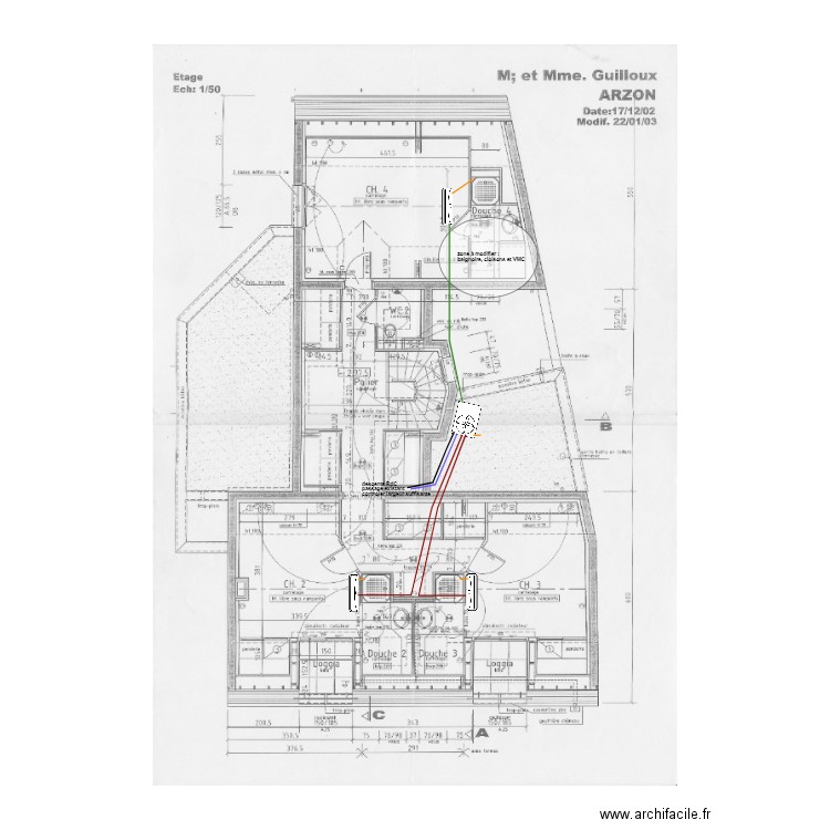 ARZON Clim 1er étage . Plan de 0 pièce et 0 m2