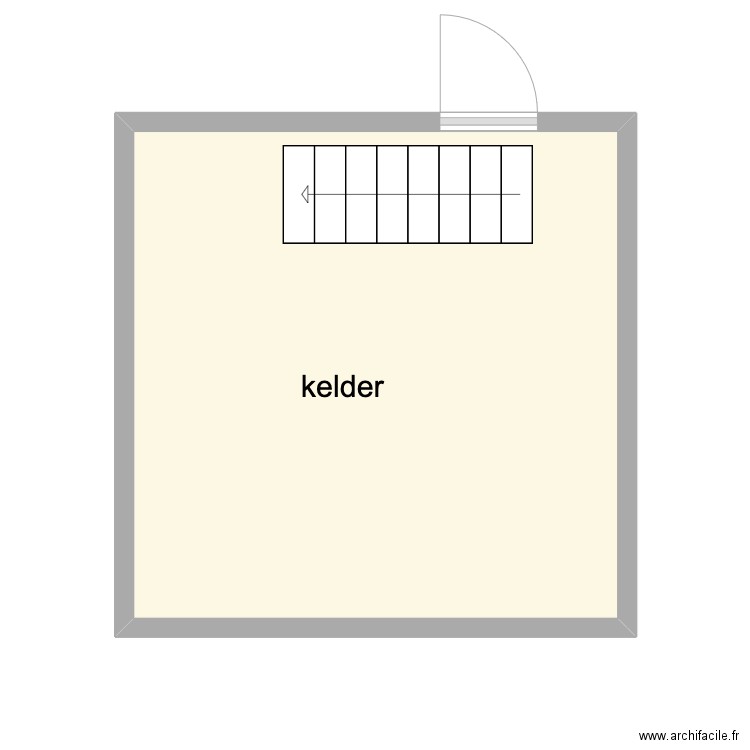 plan woning V-1 Gierlebn. Plan de 1 pièce et 16 m2