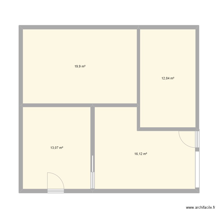 projet bbe . Plan de 4 pièces et 62 m2