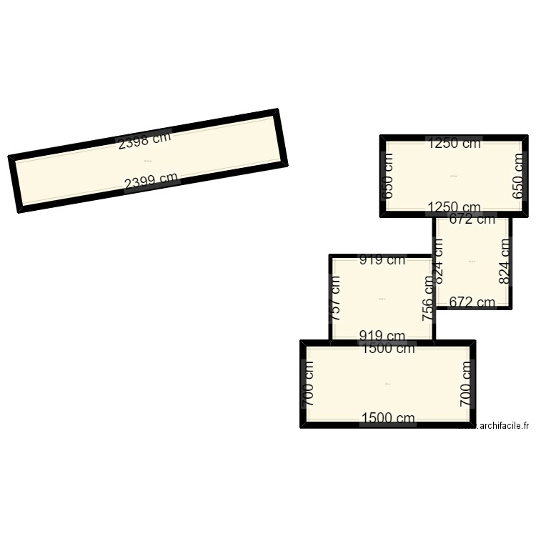 nous. Plan de 5 pièces et 414 m2