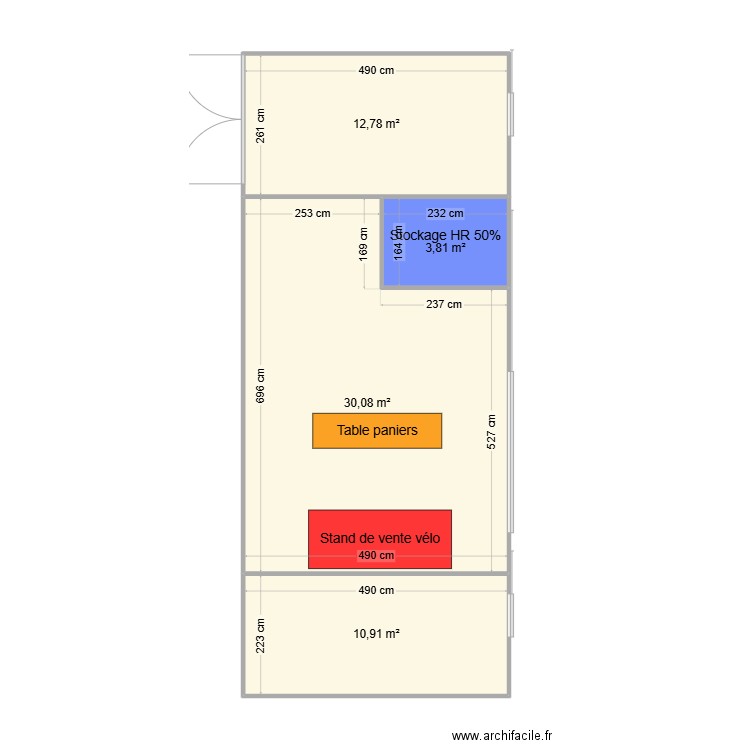 Hangar_Le Jardin de la Maison Rouge_Monnaie. Plan de 4 pièces et 58 m2