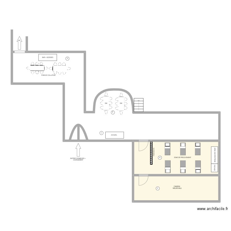 FONTAINE - Château Bivort. Plan de 2 pièces et 35 m2