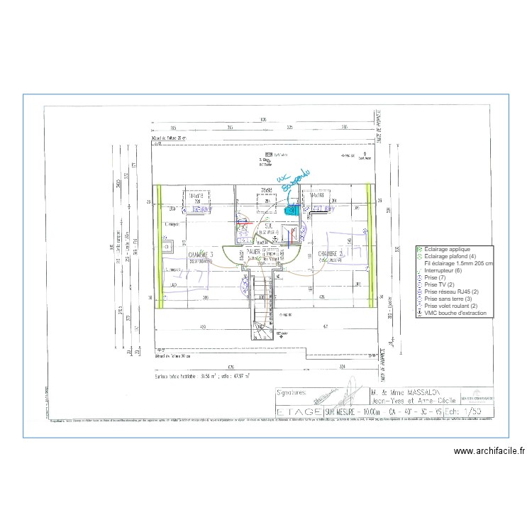 MASSALON ETAGE. Plan de 0 pièce et 0 m2