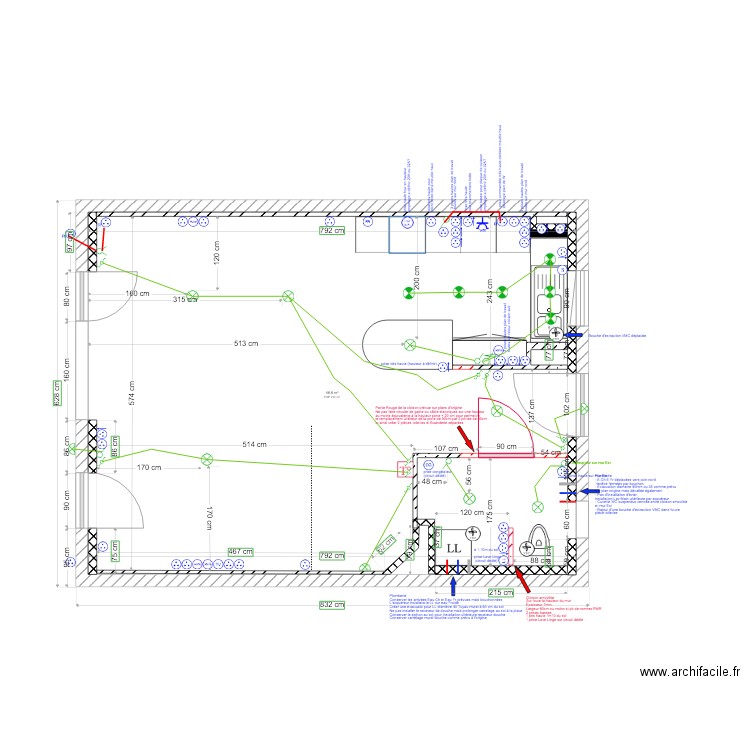 Lot 4 RDC V1buanderie alternative et cuisine V1. Plan de 0 pièce et 0 m2