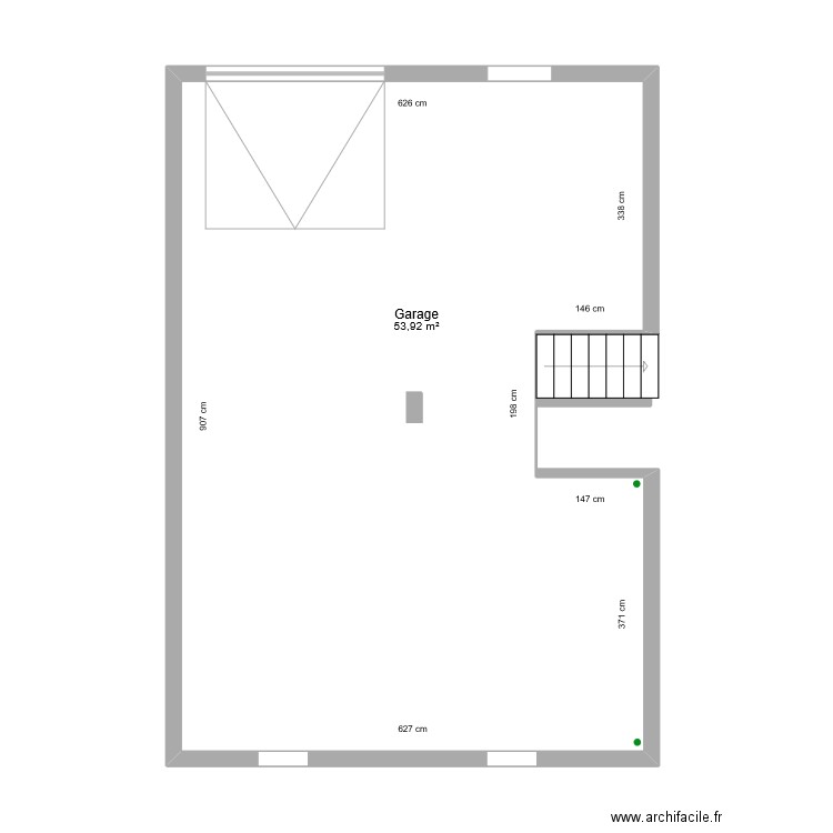 Ducrozet - EDL. Plan de 1 pièce et 54 m2