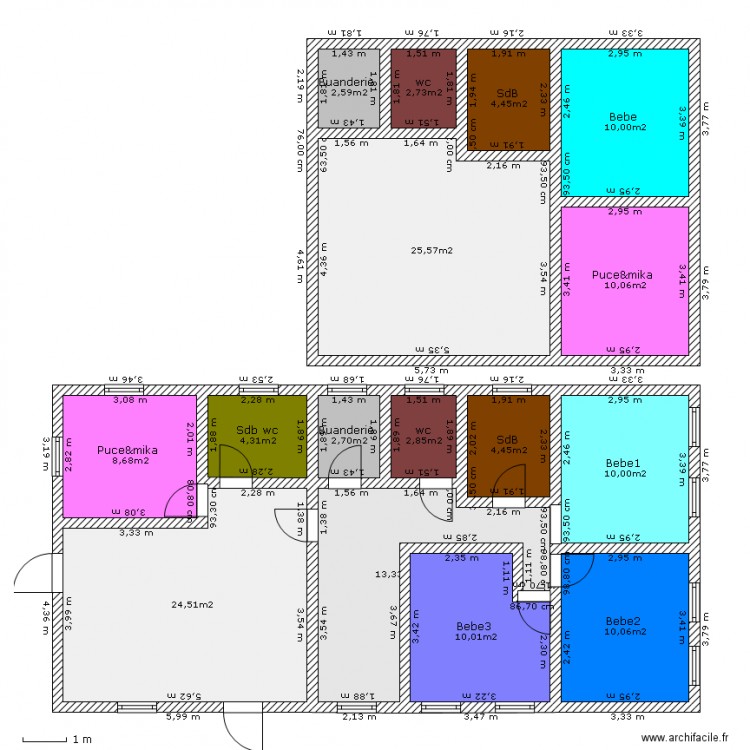 Maison sans extension. Plan de 0 pièce et 0 m2