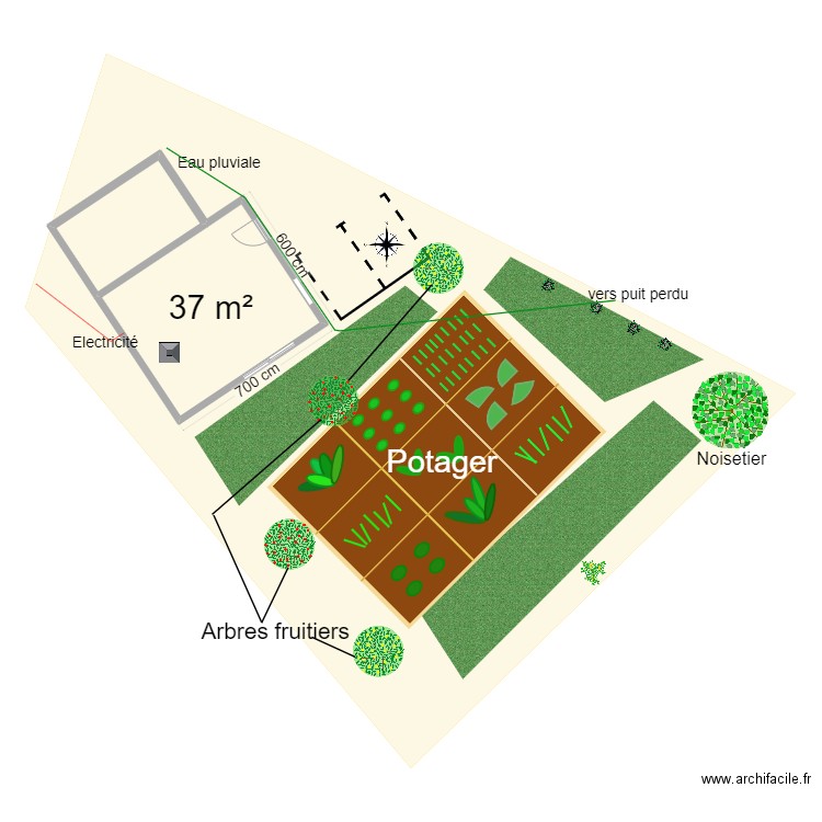 Plan de Masse après 4. Plan de 2 pièces et 52 m2