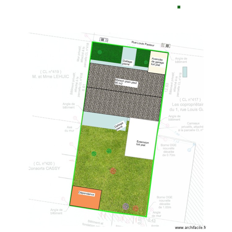 Plan de masse 2. Plan de 0 pièce et 0 m2