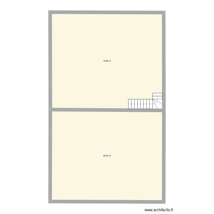 coursan rdc. Plan de 2 pièces et 137 m2