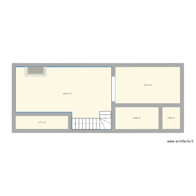 MARCQ. Plan de 5 pièces et 49 m2