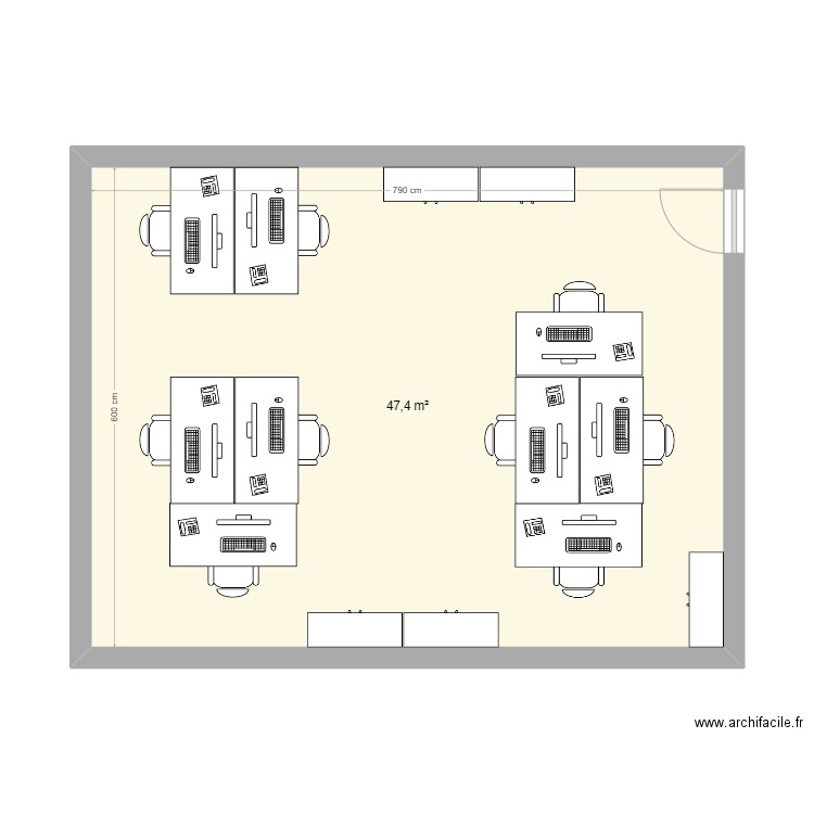 Archives IF - Positionnement 2. Plan de 1 pièce et 47 m2