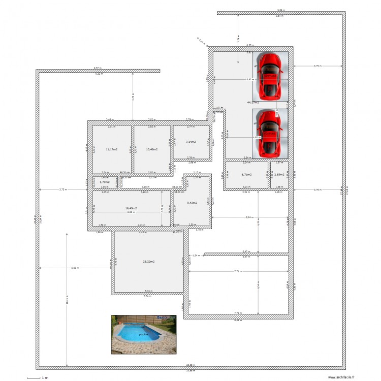 Maison   Terrain. Plan de 0 pièce et 0 m2