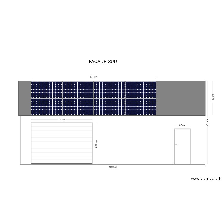 FACADE SUD. Plan de 0 pièce et 0 m2