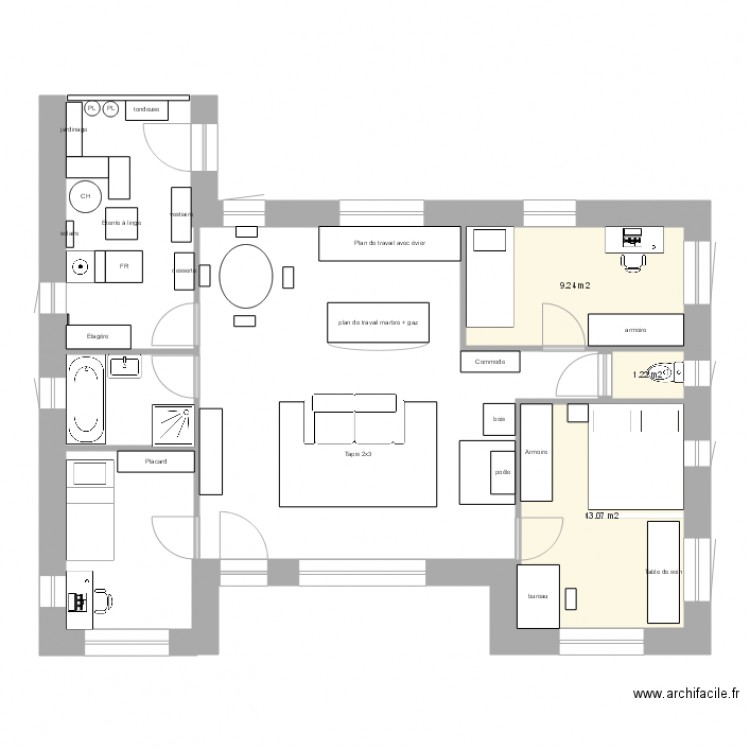 Plan maison Jocelyne Février 2016. Plan de 0 pièce et 0 m2