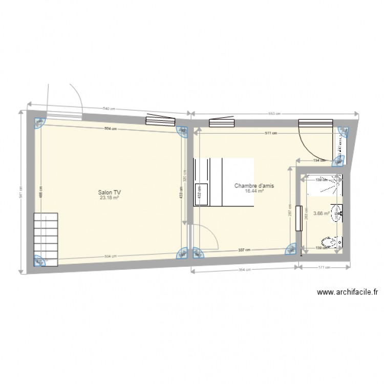 Projet Italie rez et jardin - Plan dessiné par sandrine gasc