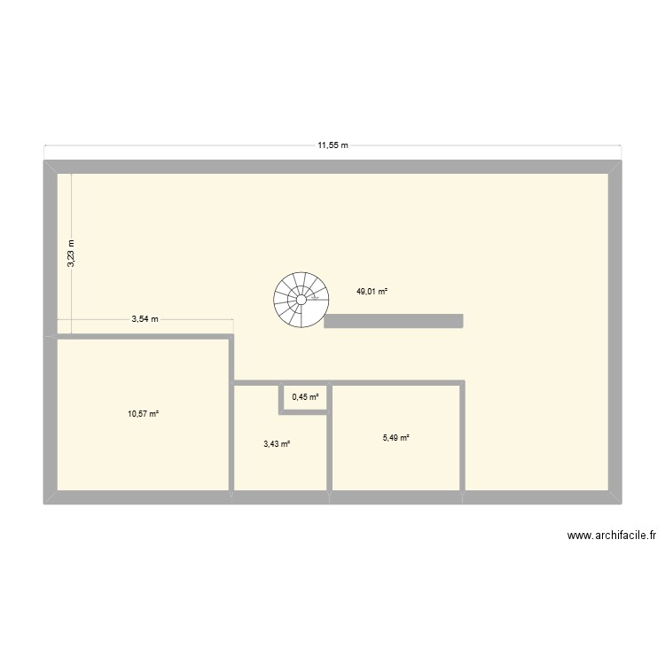 maison 2. Plan de 5 pièces et 69 m2