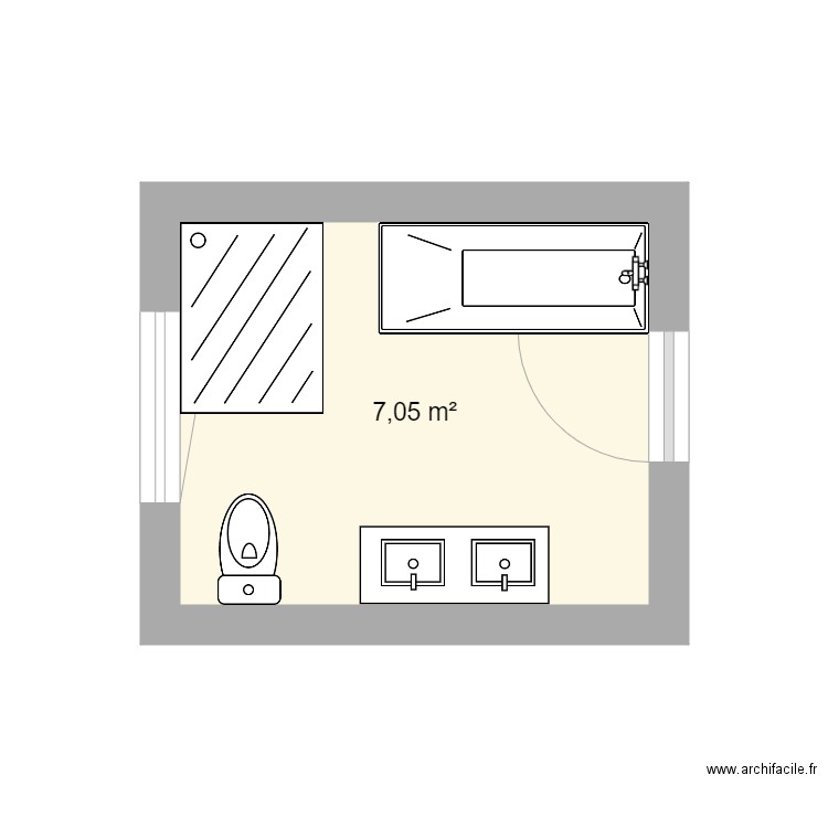 SDB AMIS. Plan de 0 pièce et 0 m2