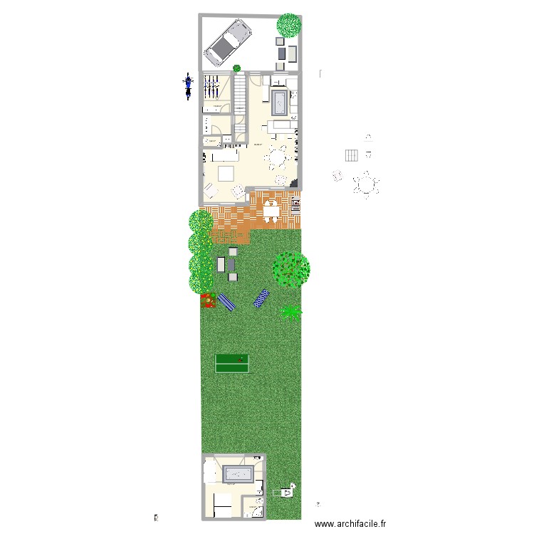 Epinette 7 agrandissement salon test entrée. Plan de 6 pièces et 88 m2