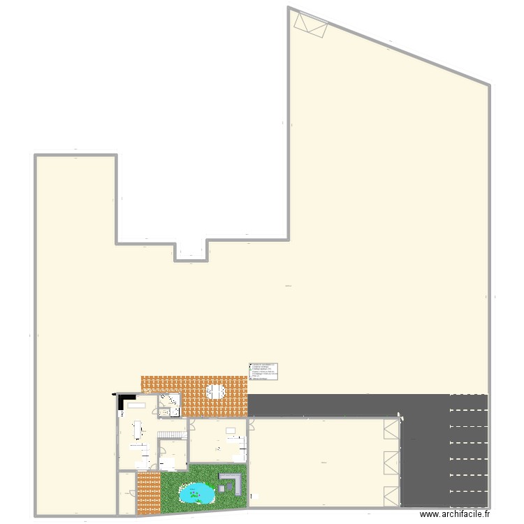 maison nouv vc vierge. Plan de 9 pièces et -1425 m2