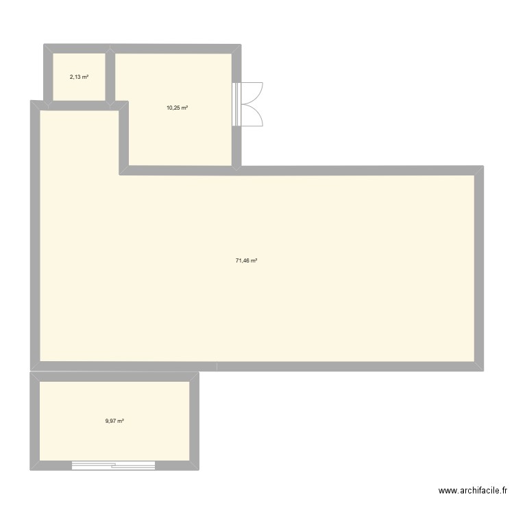 agrandissement. Plan de 4 pièces et 94 m2