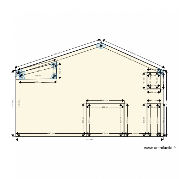 plan coupe. Plan de 0 pièce et 0 m2