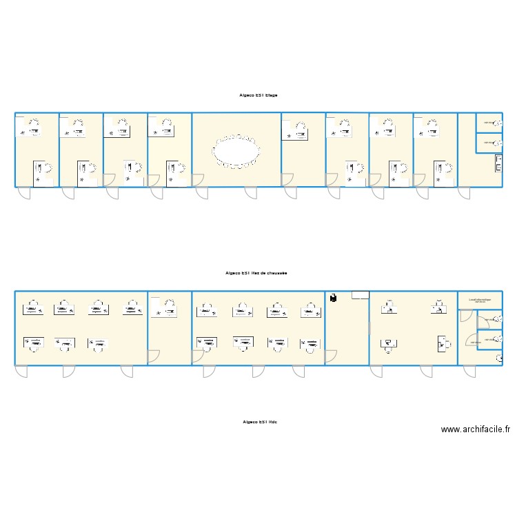 Plan RH Vierge. Plan de 21 pièces et 332 m2