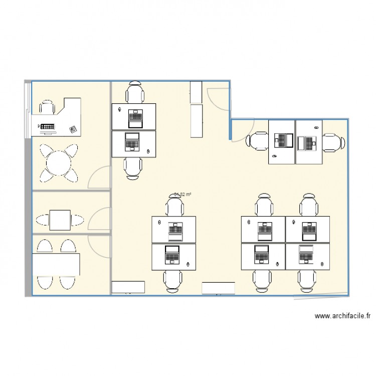 Bureau PQE. Plan de 0 pièce et 0 m2