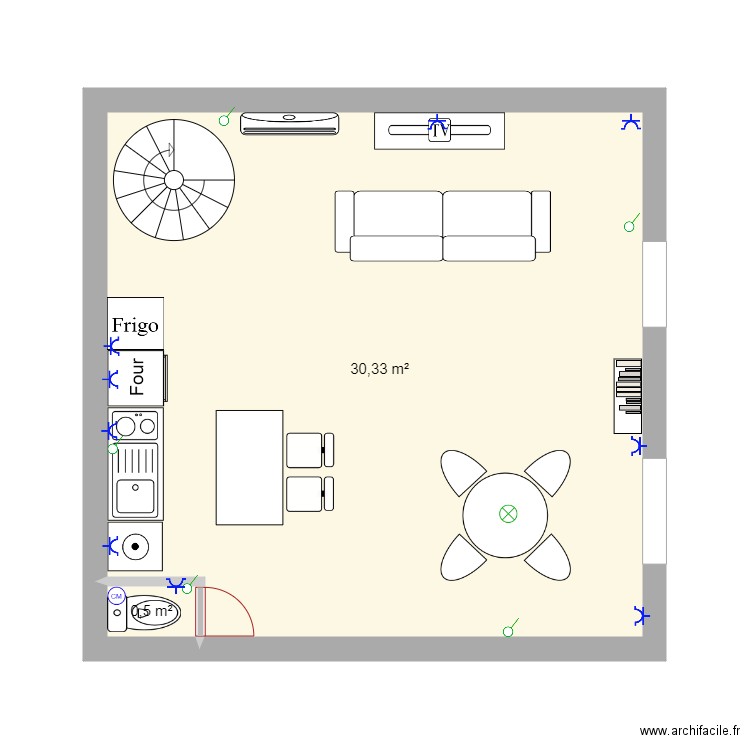 Rivière RDC. Plan de 0 pièce et 0 m2