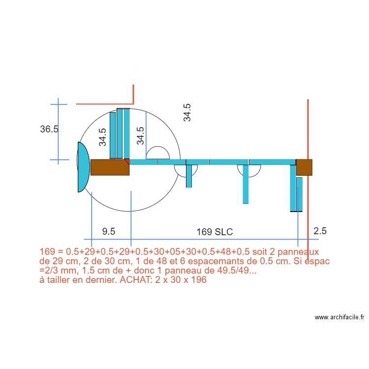 Porte intérieure garage. Plan de 0 pièce et 0 m2