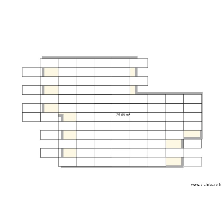 Calepinage terrasse. Plan de 0 pièce et 0 m2