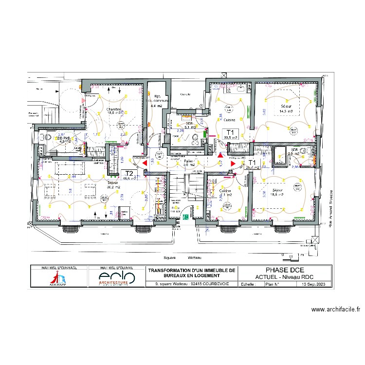 plan archi rch. Plan de 0 pièce et 0 m2