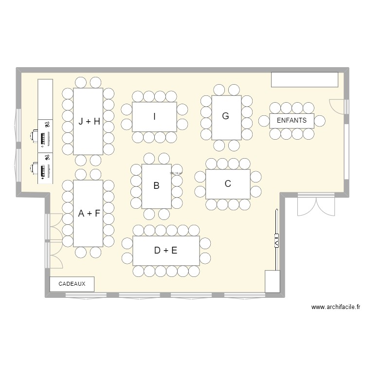 Plan mariage 3. Plan de 1 pièce et 180 m2