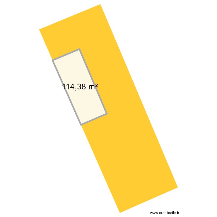 Plan cadastre Avant . Plan de 1 pièce et 114 m2