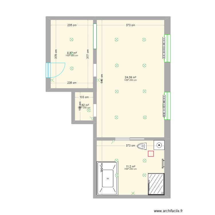 Appartement St Brevin 4. Plan de 4 pièces et 46 m2