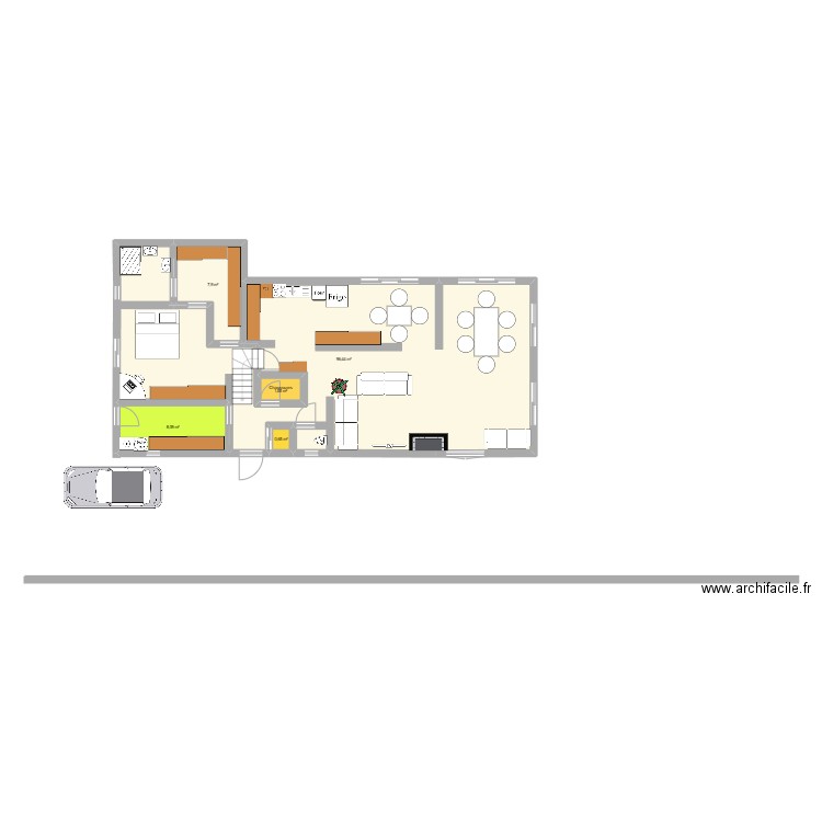 Maunoury2. Plan de 5 pièces et 115 m2