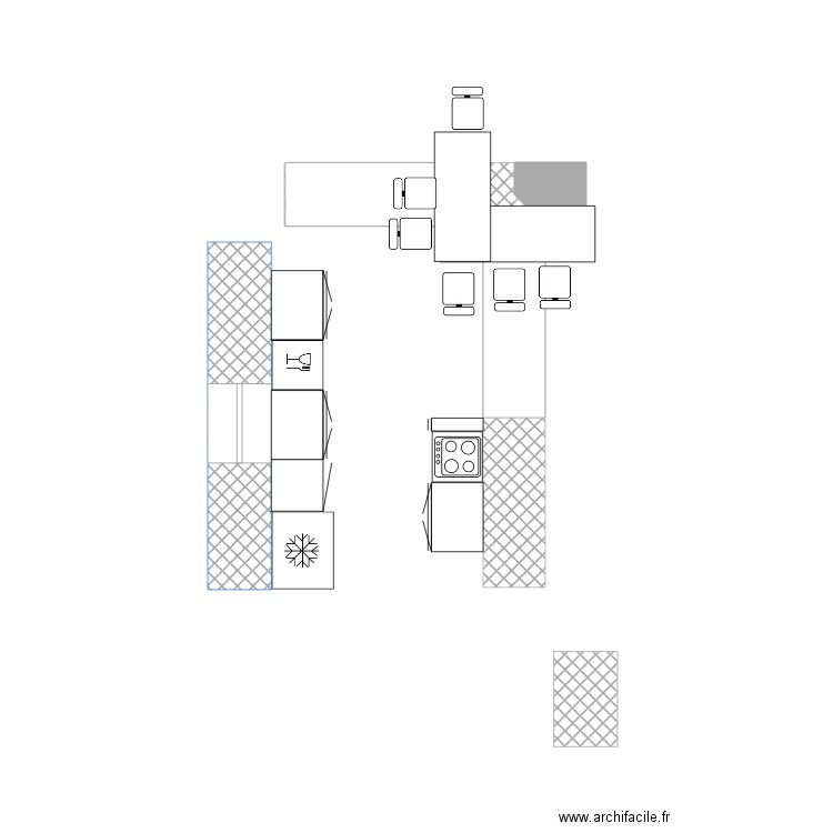 Cuisine. Plan de 0 pièce et 0 m2