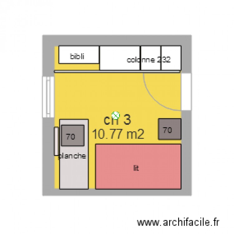 chambre 3. Plan de 0 pièce et 0 m2