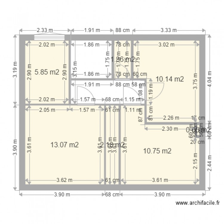 étage. Plan de 0 pièce et 0 m2