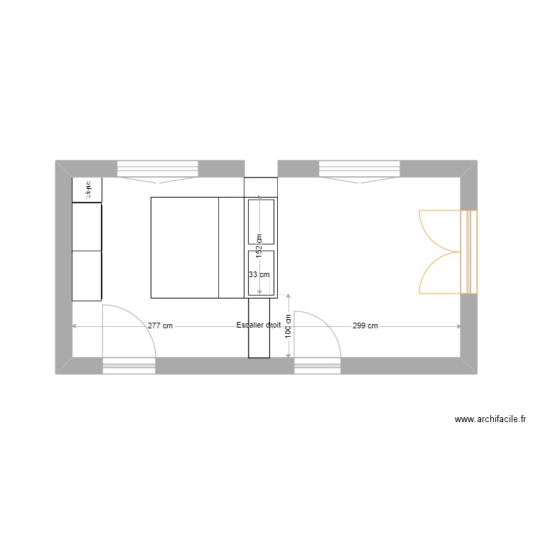 plan chambre bas 2. Plan de 0 pièce et 0 m2